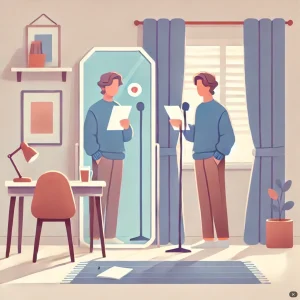 luyện nói trước gương và cùng bạn học