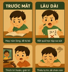 Thiếu kiên trì và học không đều