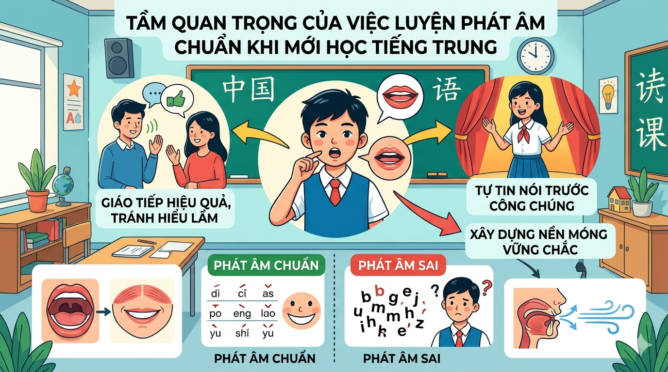 Tầm Quan Trọng Của Việc Luyện Phát Âm Chuẩn Khi Mới Học Tiếng Trung