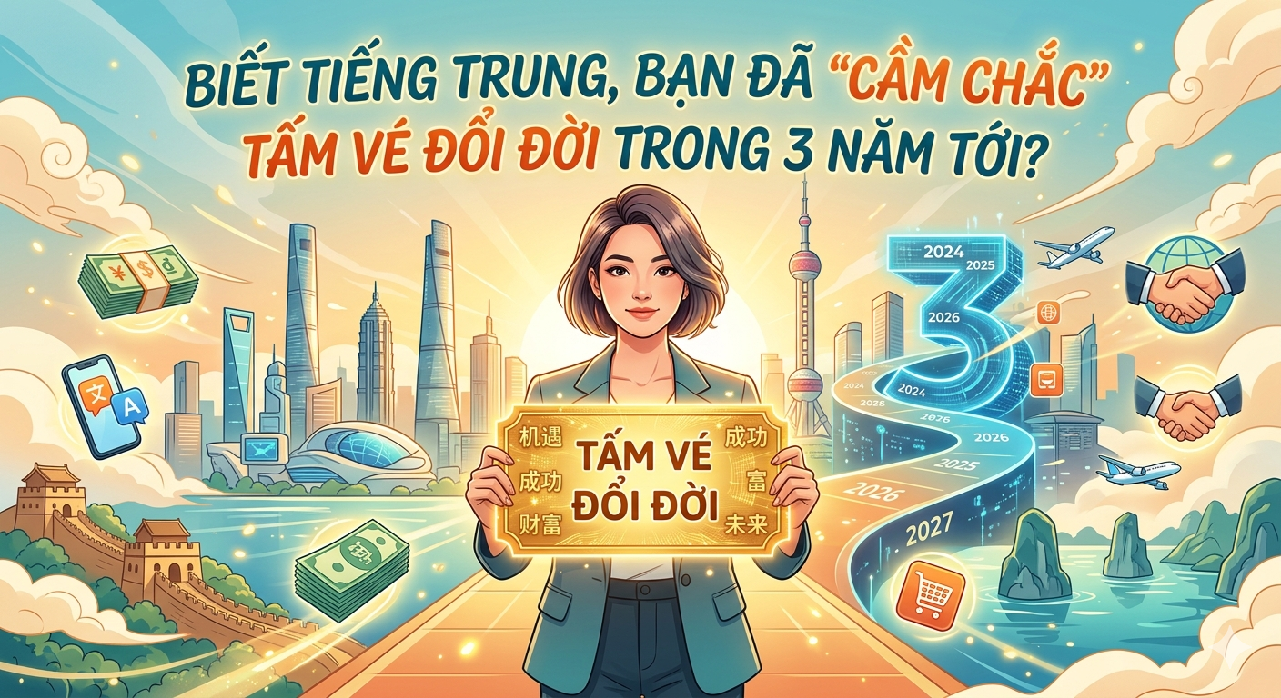 Biết Tiếng Trung, Bạn Đã "Cầm Chắc" Tấm Vé Đổi Đời Trong 3 Năm Tới?