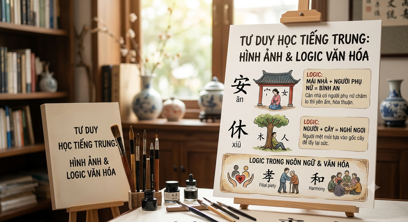 Tư duy học tiếng trung bằng hình ảnh và logic văn hóa
