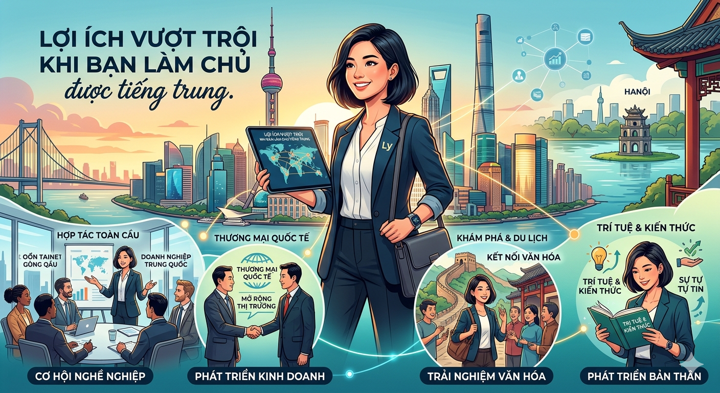 Lợi ích vượt trội khi bạn làm chủ được tiếng trung