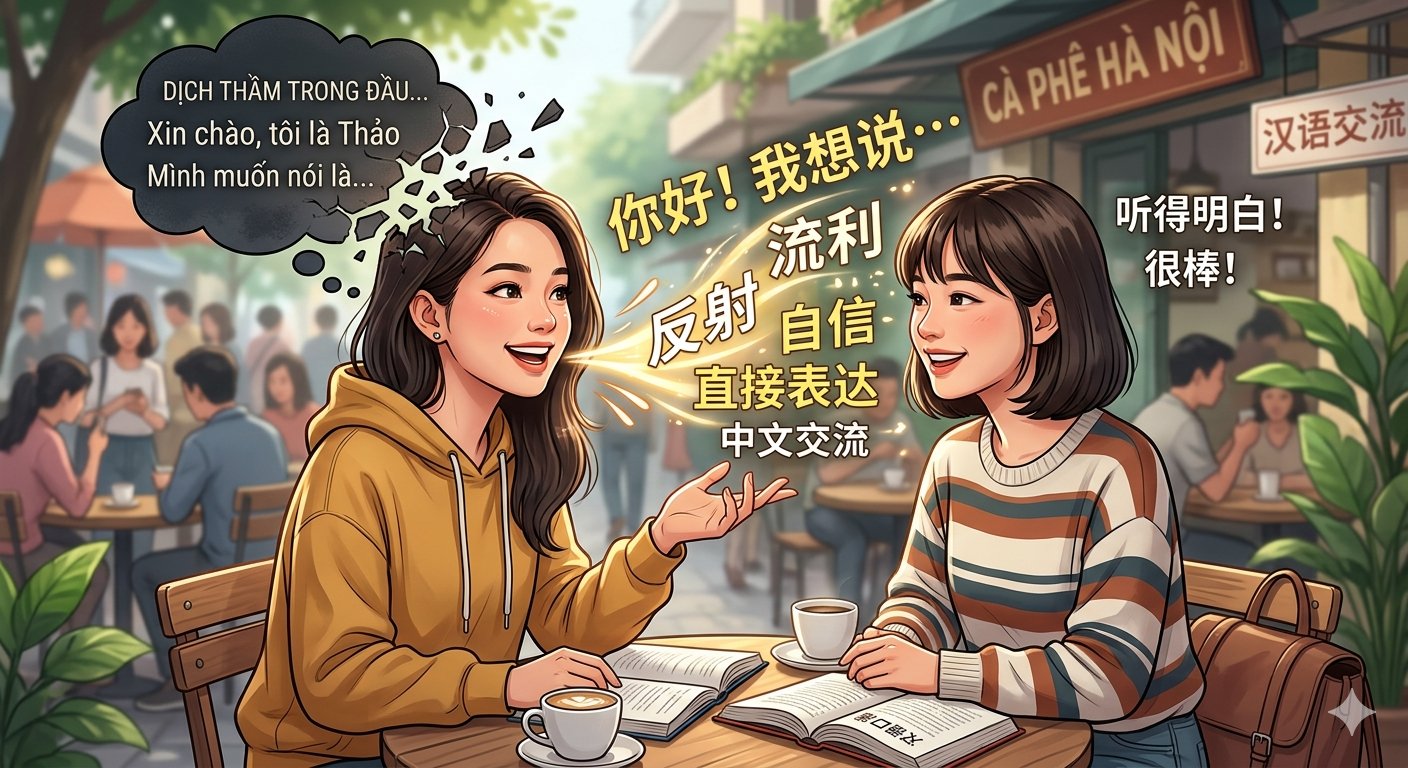 Muốn Phản Xạ Giao Tiếp Tiếng Trung Trôi Chảy, Hãy Ngừng Dịch Thầm Trong Đầu!