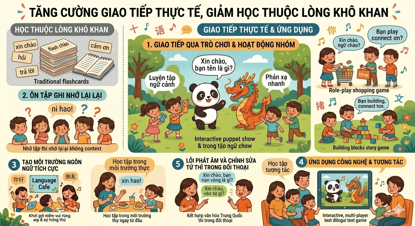 Giao Tiếp Thực Tế Thay Vì Học Thuộc Lòng Từ Vựng Khô Khan