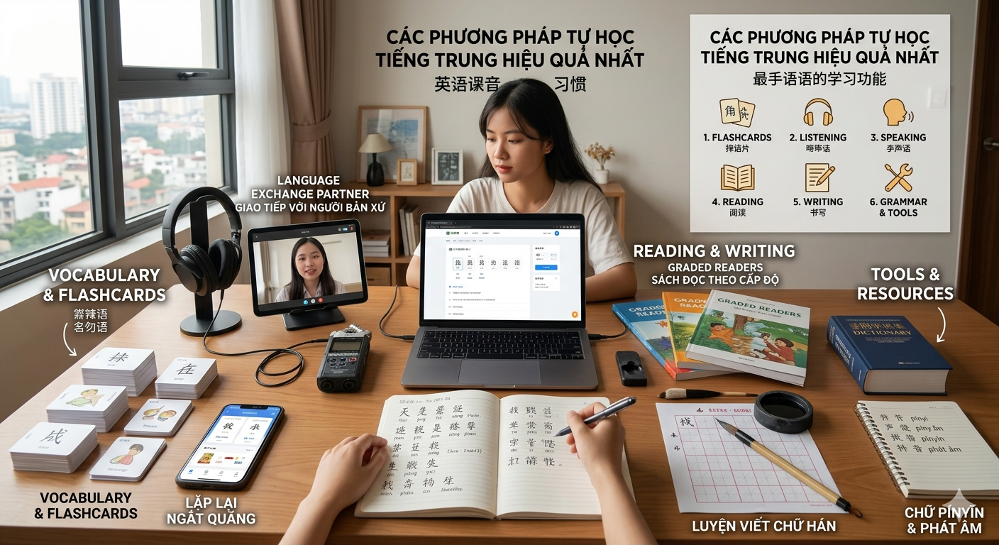 Các Phương Pháp Tự Học Tiếng Trung Hiệu Quả Nhất