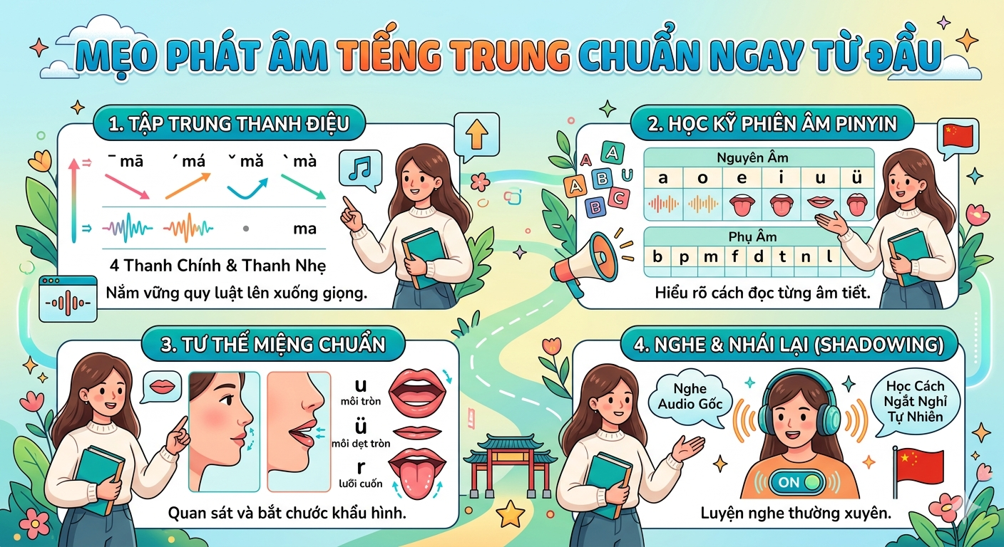 Mẹo Phát Âm Tiếng Trung Chuẩn 