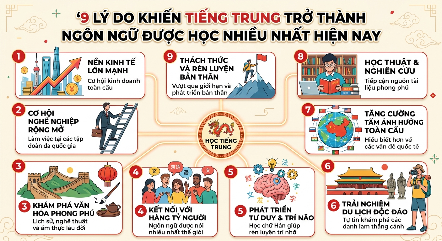 9 Lý Do Khiến Tiếng Trung Trở Thành Ngôn Ngữ Được Học Nhiều Nhất Hiện Nay