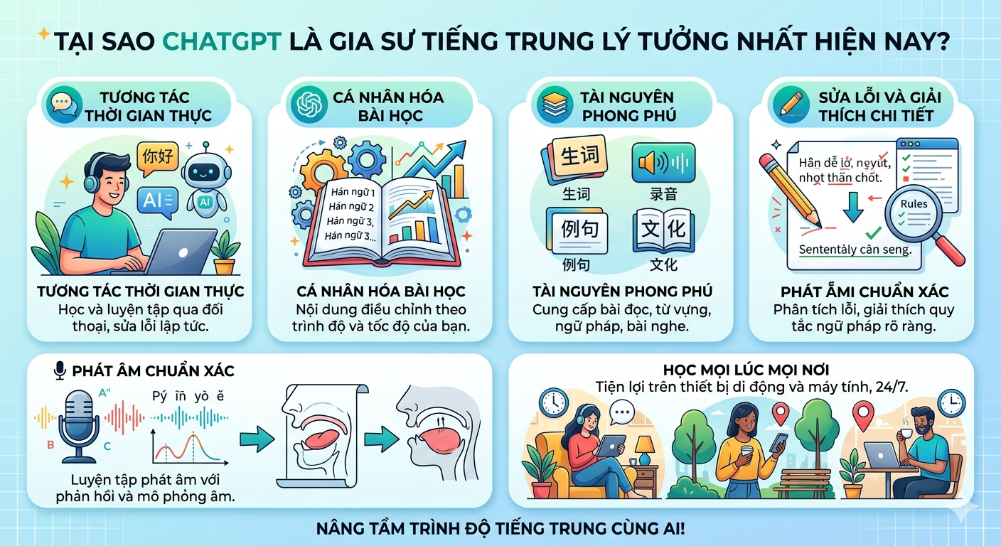Tại Sao ChatGPT Là Gia Sư Tiếng Trung Lý Tưởng Nhất Hiện Nay?