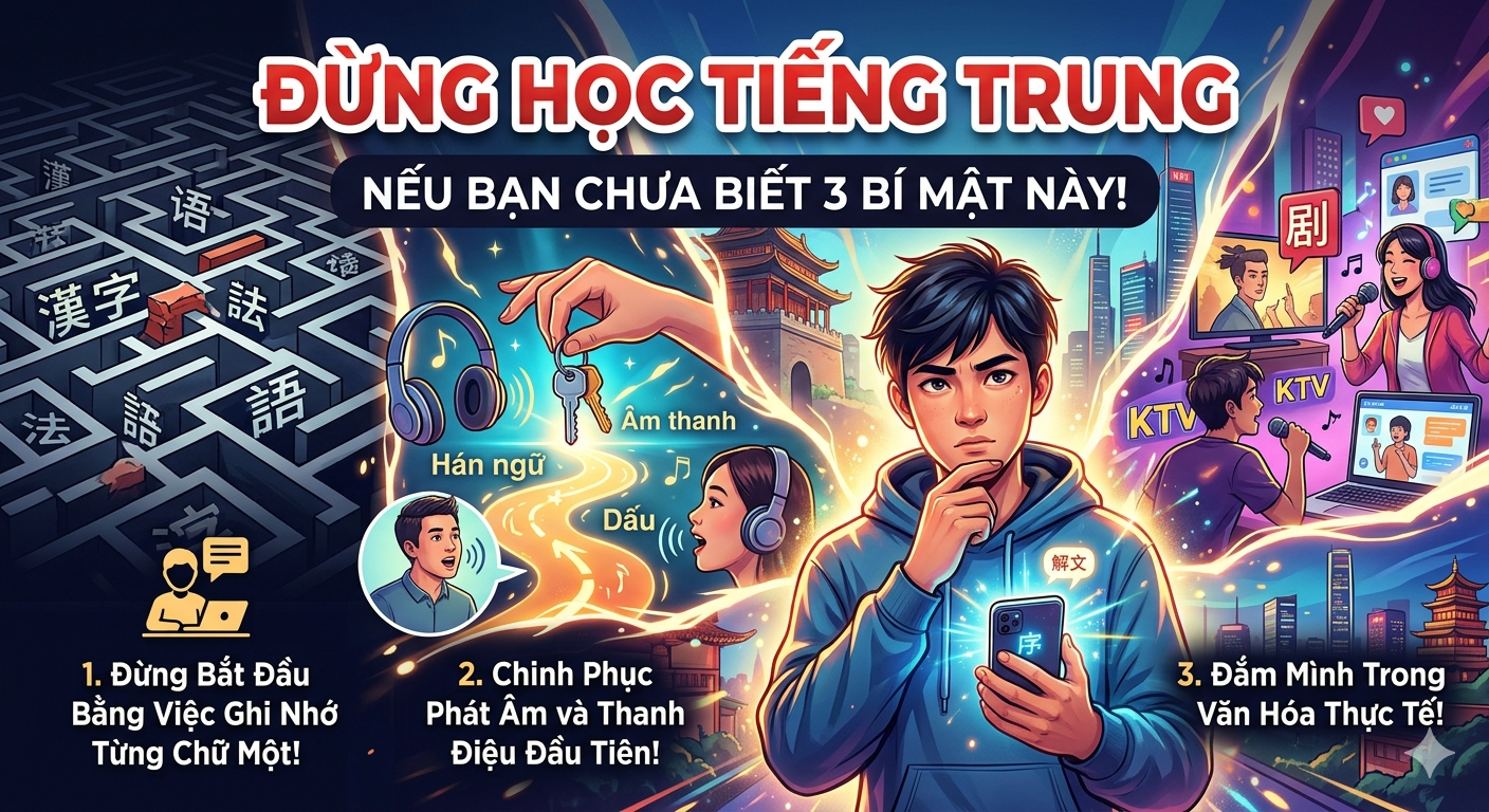 Đừng Học Tiếng Trung Nếu Bạn Chưa Biết 3 Bí Mật Này!