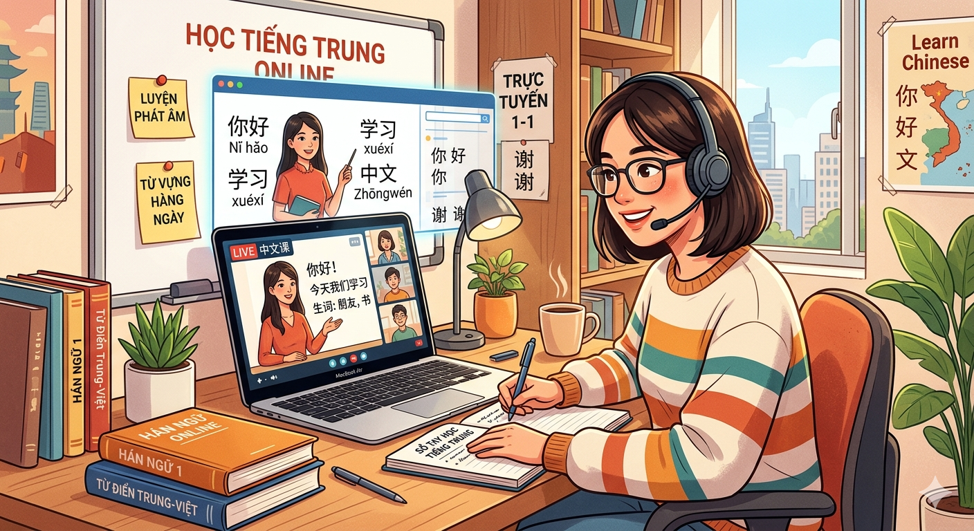 hình thức học tiếng trung online