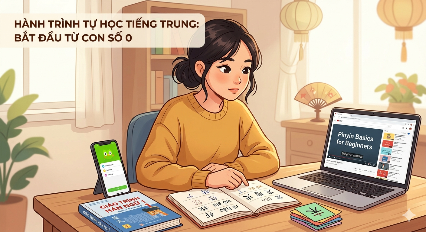 Cách Tự Học Tiếng Trung Hiệu Quả Cho Người Chưa Biết Gì