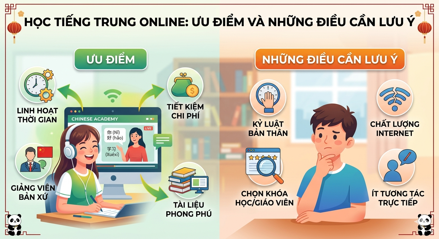 Học Tiếng Trung Online: Ưu Điểm Và Những Điều Cần Lưu Ý