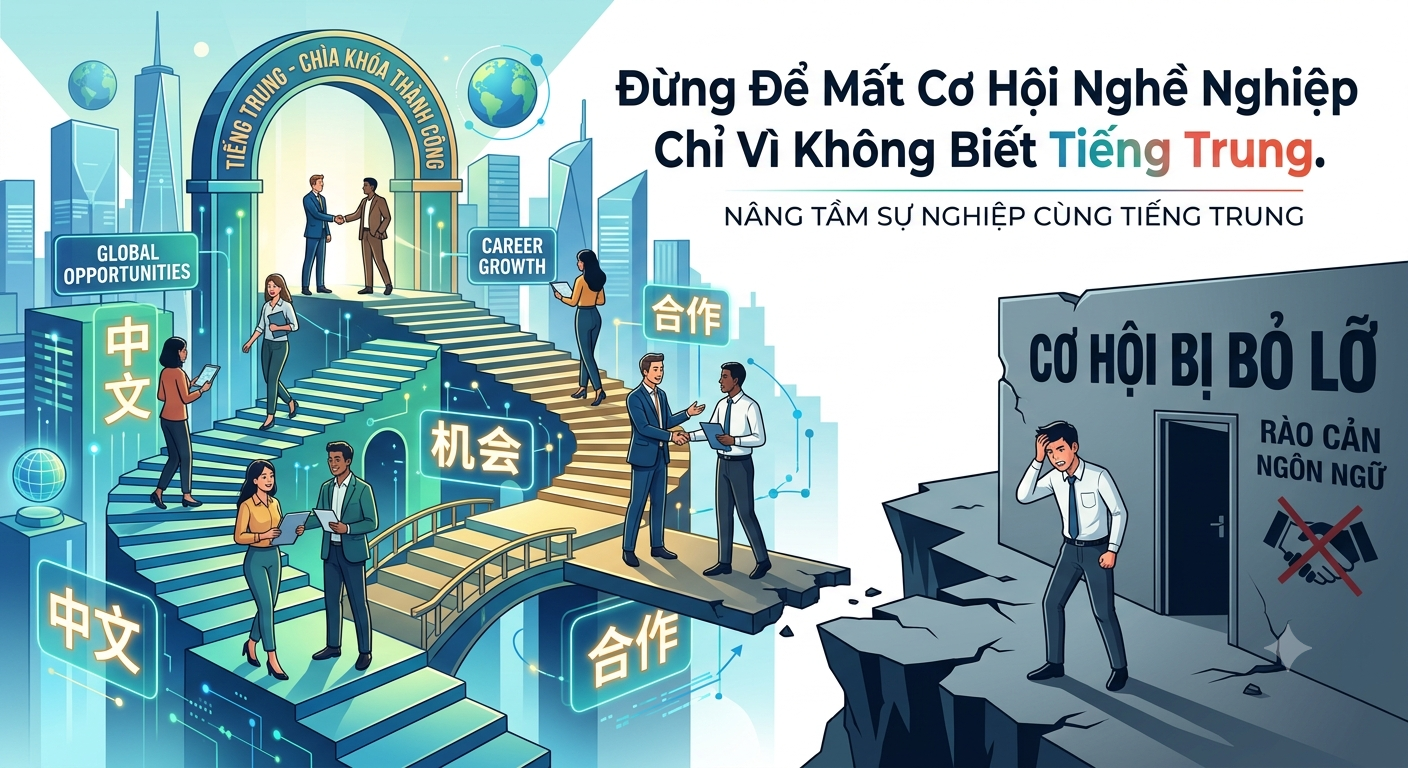 Đừng Để Mất Cơ Hội Nghề Nghiệp Chỉ Vì Không Biết Tiếng Trung