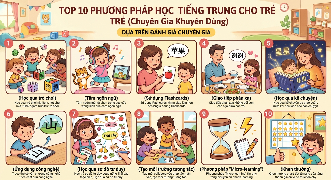 Top 10 Phương Pháp Học Tiếng Trung Cho Trẻ Được Chuyên Gia Khuyên Dùng