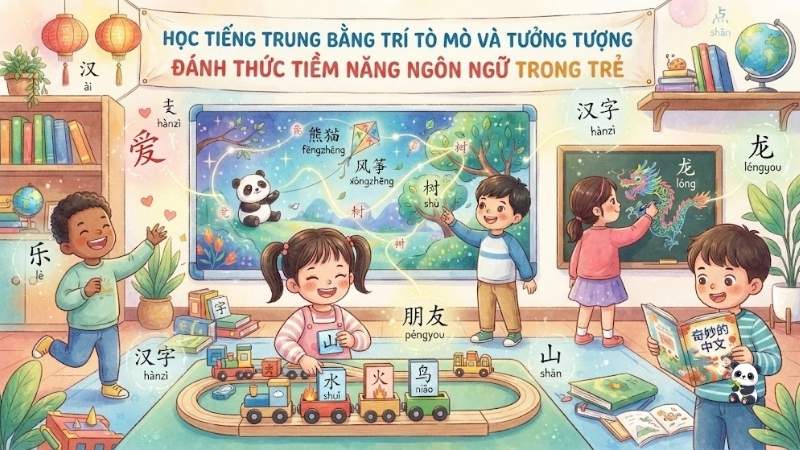Học tiếng Trung bằng trí tò mò và tưởng tượng