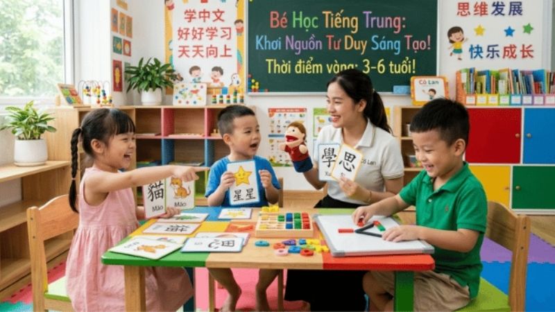 Trẻ học tiếng trung sớm