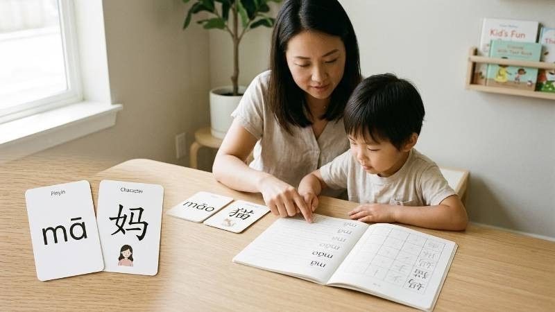  Bé Học Pinyin Và Chữ Hán